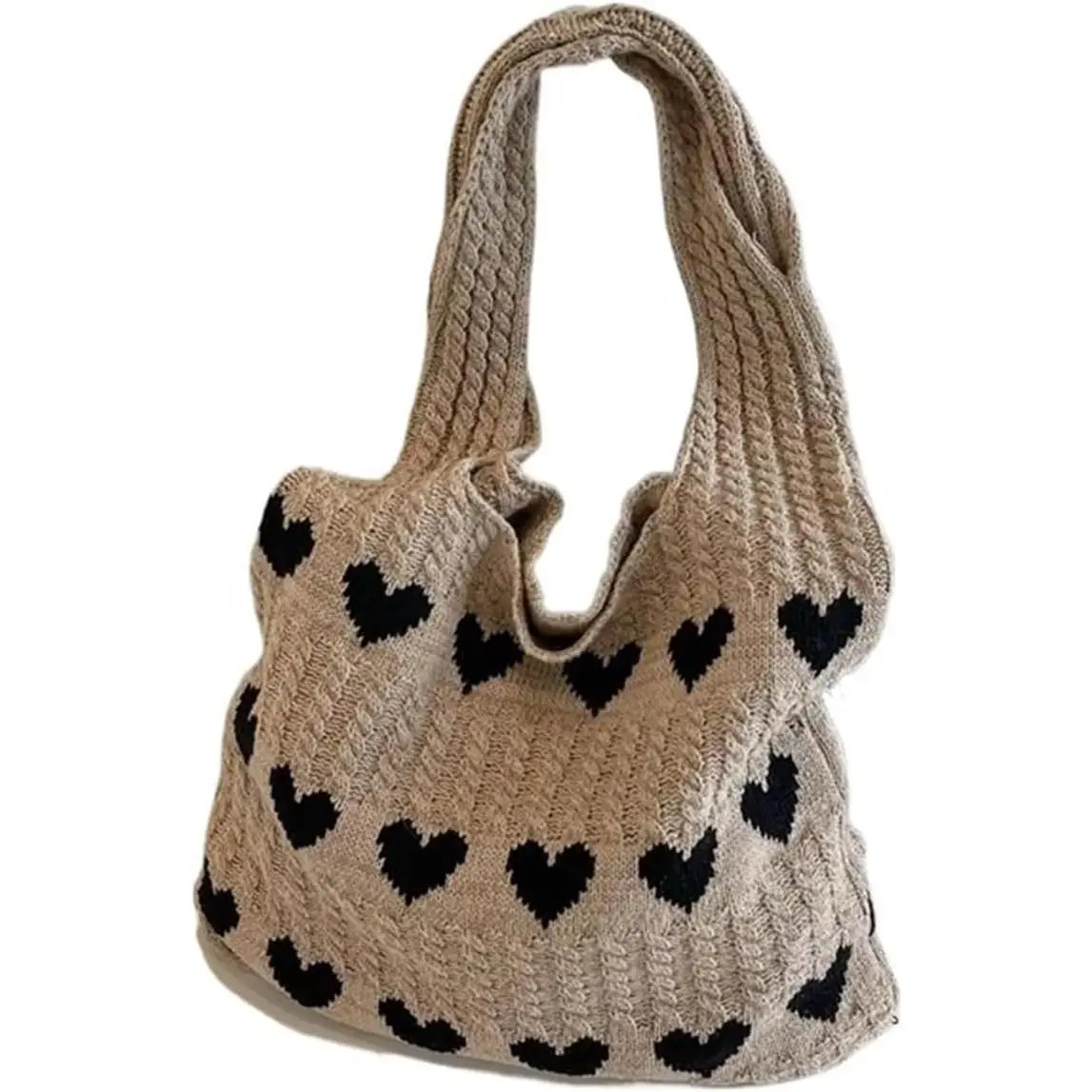 Women's Summer Casual Knitted Shoulder Bag with Shoulder Straps, Large Capacity Lightweight Beach Tote Bag for Leisure Outdoor Recreation, Lightweight Beach Bag