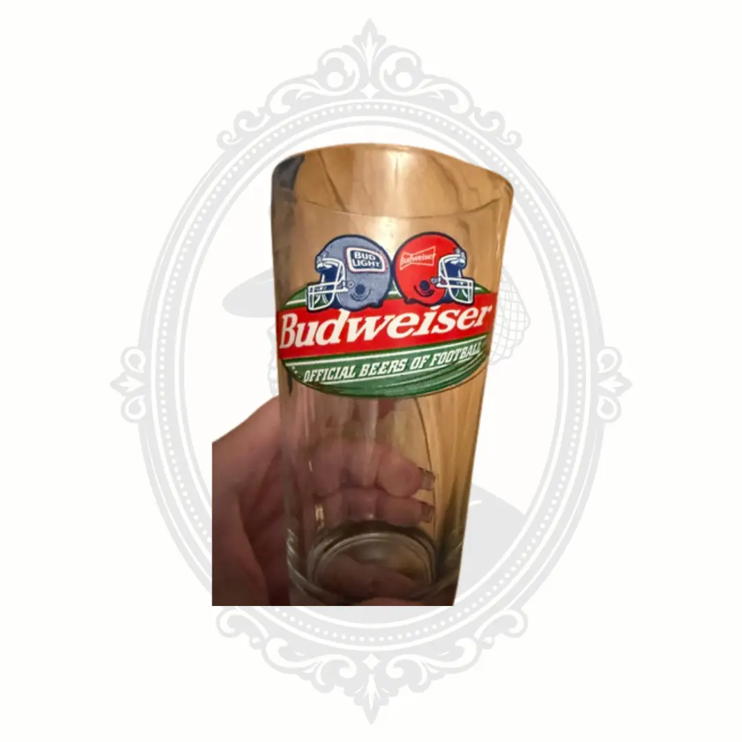 Budweiser & Bud Light Football Pint Glass – Official Beers of Football Bar Glass