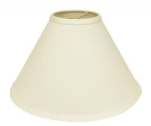360 Stand 13 in. Ivory Deep Cone No Slub Egg Lampshade - House Decor Lighting Accessory for Home Improvement