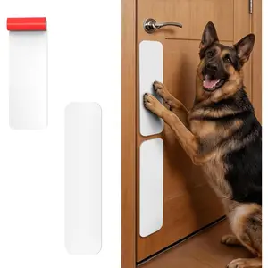 Silicone Door Kick Plate, Dog Door Scratch Protector from Pet Scratching, Soft Cuttable Pet-Friendly Door Guard for Bottom of Interior & Exterior Doors, White 4x14 inch