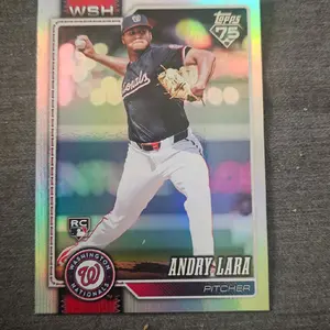 Topps 75 2026 series 1 Andry Lara Pitcher Washington Nationals RC  Holographic Finish