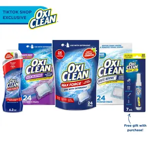 OxiClean Stock Up & Save: Power Paks Laundry Boosters + Stain Pre-Treater Gel Stick
