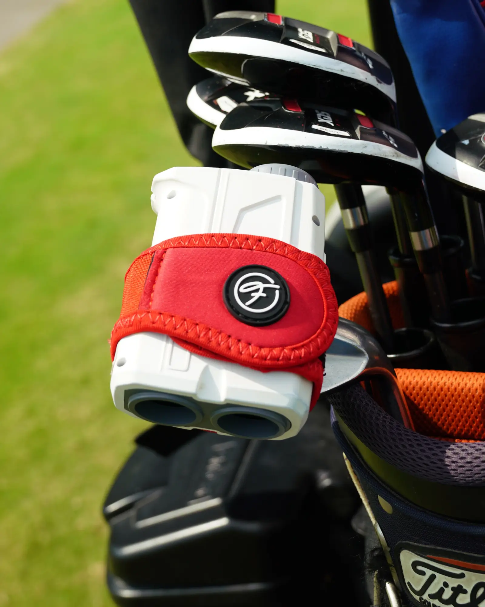 Fore Show Magnetic Rangefinder Strap for Golf Carts – Adjustable Range Finder Holder with Strong Magnet – Golf Rangefinder Magnetic Strap for Cart