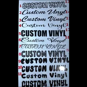 Custom Permanent Vinyl Decal with Various Text Styles for Personalized Use