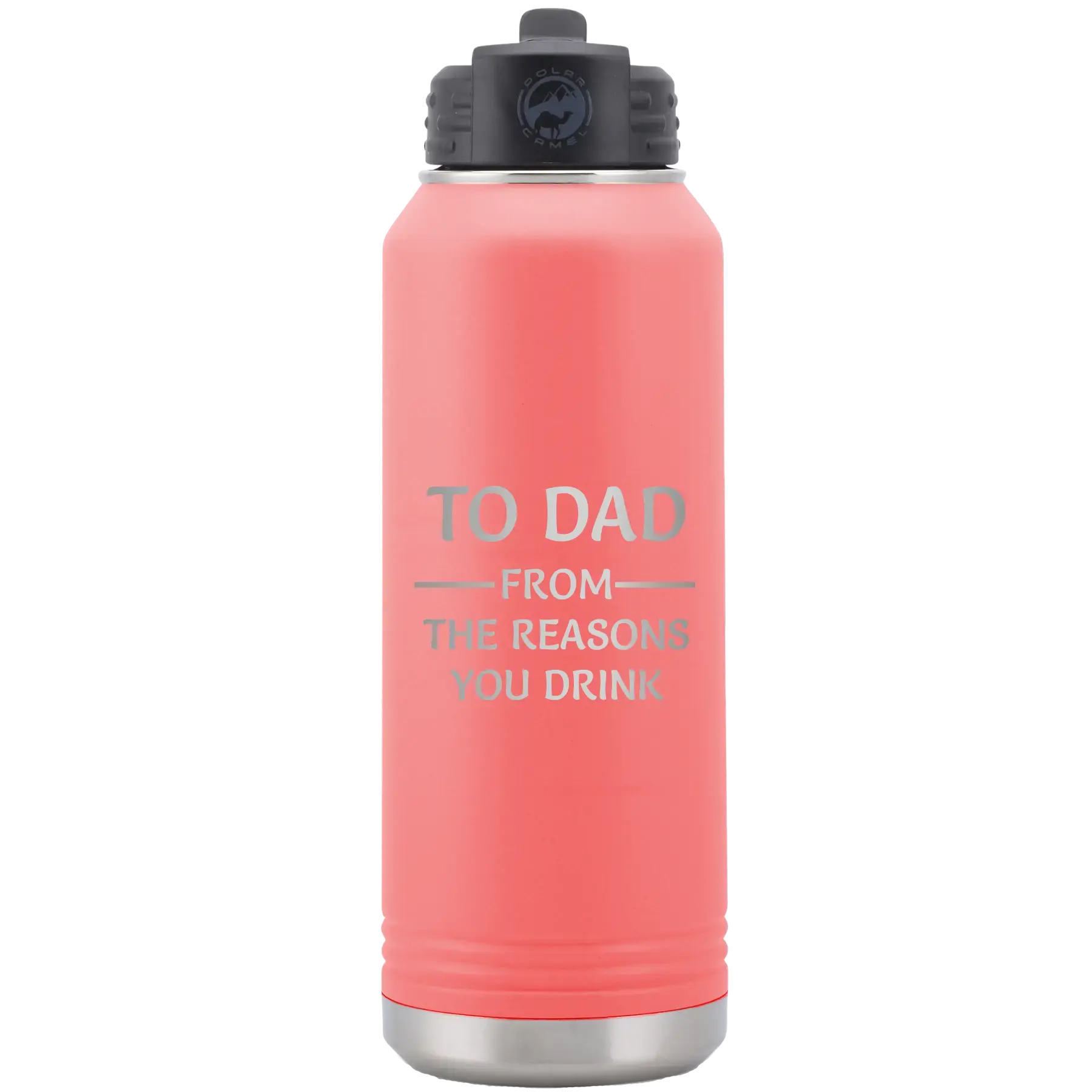 Personalized Reasons You Drink 32 oz Water Bottle - Coral