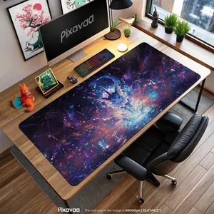 [Sale off up to 65%][Free Ship] Vaporeon Water Pulse Mouse Pad - Mystical Eeveelution Pokémon Art Desk Mat, Glowing Aqua Gaming Pad, Ocean Gift