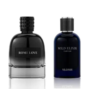 VLONIS 2-Pack Men's Cologne Set — ROME LOVE + WILD ELIXIR | Long Lasting Designer-Inspired Fragrance Bundle 3.4oz Each