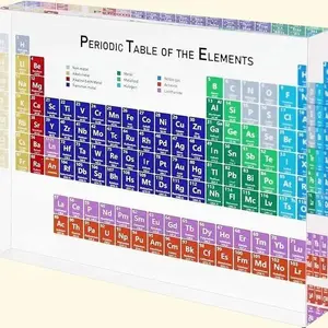 Color 3D Periodic table, acrylic periodic table display, containing 118 elements, for students to learn chemistry of the periodic table, gifts and crafts decoration