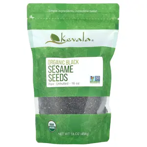 Kevala Organic Black Sesame Seeds, Raw, Unhulled, 16 oz (454 g)