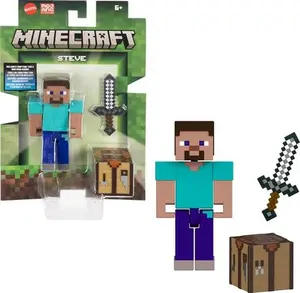 Mattel - Minecraft 3.25'' Steve figurine/statue with Accessories  [COLLECTIBLES] figurine/statue