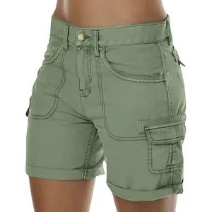 Women’s Summer Shorts 2025 – Casual High-Waisted Cargo Shorts with Pockets, Trendy Style for Hiking and Outdoor Activities
