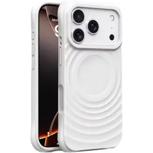 Magnetic Phone Case for iPhone 17 16 15 14 13 Pro Max plus Case,Compatible with Magsafe,Water Ripple Curly Wave Design,Soft Liquid Silicone Military Grade Drop Protection Shockproof Cover