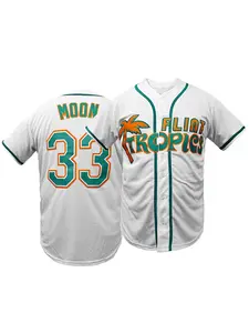 Men Women Flint Tropics Jersey Moon #33 Baseball Jerseys,90s Hip Hop Jersey S-XXXL