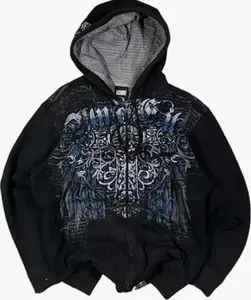 Women Men Y2k Zip Up Hoodie Oversized Skeleton Graphic Hoodies Jacket Aesthetic Vintage Gothic Grunge Sweatshirt puffer