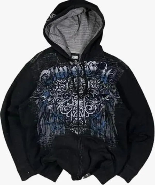 Women Men Y2k Zip Up Hoodie Oversized Skeleton Graphic Hoodies Jacket Aesthetic Vintage Gothic Grunge Sweatshirt puffer