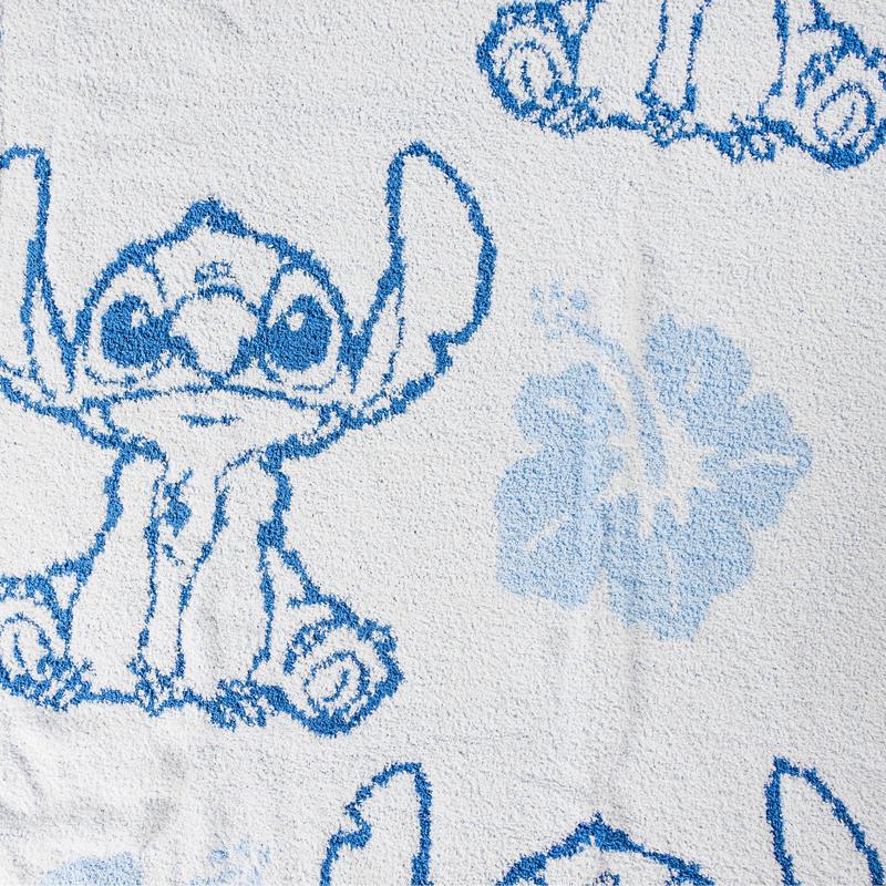 Lilo and Stitch Hawaiian Flower 50x60 Feather Knit Throw
