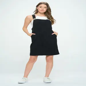 Corduroy Black Jumper Dress