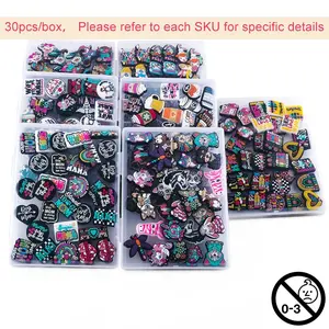 Silicone Beads Kit, 30pcs/box Colorful Beads, Beads Set, DIY Beading Kit for DIY Craft, Keychain Pendant, Jewelry Making Supplies,  Bead Assortment Charm Handmade Gifts, DIY Mix Beads