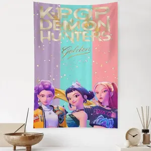 Girls KPop Demon Hunters Tapestry Wall Decor, 40''x60'' Tapestry Gift Applicable To Wall Decor Art Tapestry