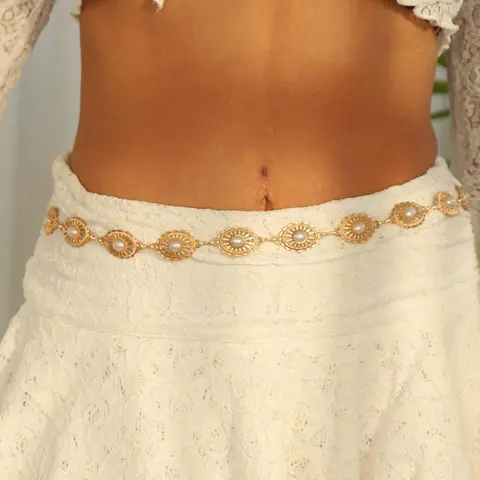Women's Vintage Layered Waist Chain, Boho Style Vintage Chic Body Jewelry for Party, Daily Clothing Decor, Trendy All-match & Exquisite Jewelry for Birthday Gift, Body Chains, Body Jewellery