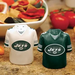 Football Fan Shop NFL Jersey Ceramic Salt and Pepper Shakers - New York Jets
