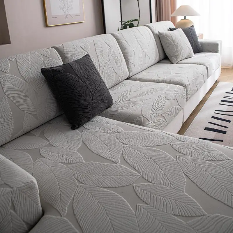 Leaf Pattern Sofa Cover, 1 Count Non-slip Couch Slipcover, Sofa Protector for Home Living Room, Home Decor, Dustproof Sofa Slipcover