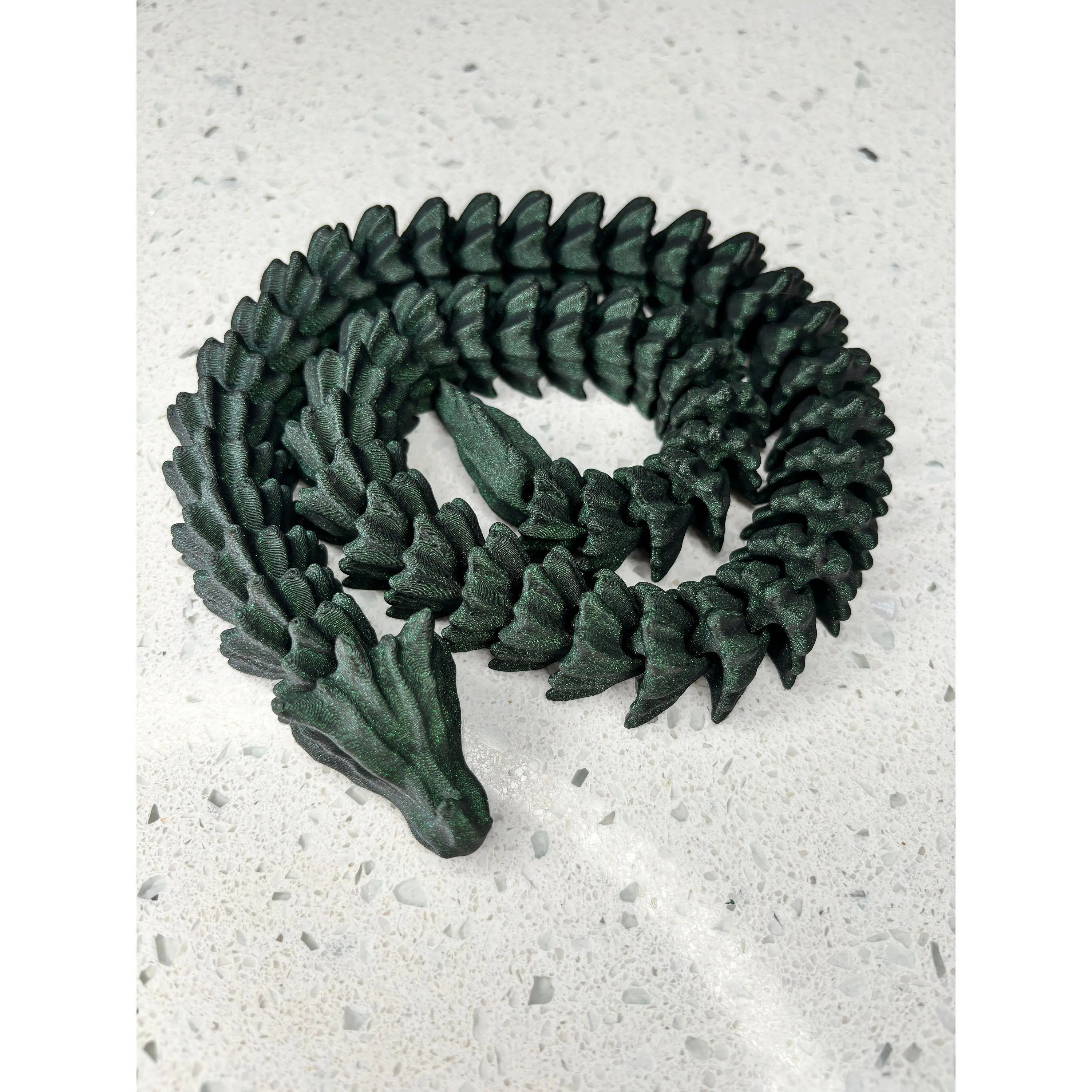 Articulated Sparkling Bone Dragon New Colors 3D printed in PLA