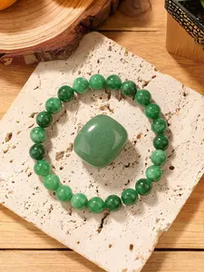 Natural Crystal Jade Beaded Bracelet, Exquisite High Quality Premium Bracelet, Resists Negative Emotions, Boosts Confidence, Brings Hope, Gift for Friends, All Seasons
