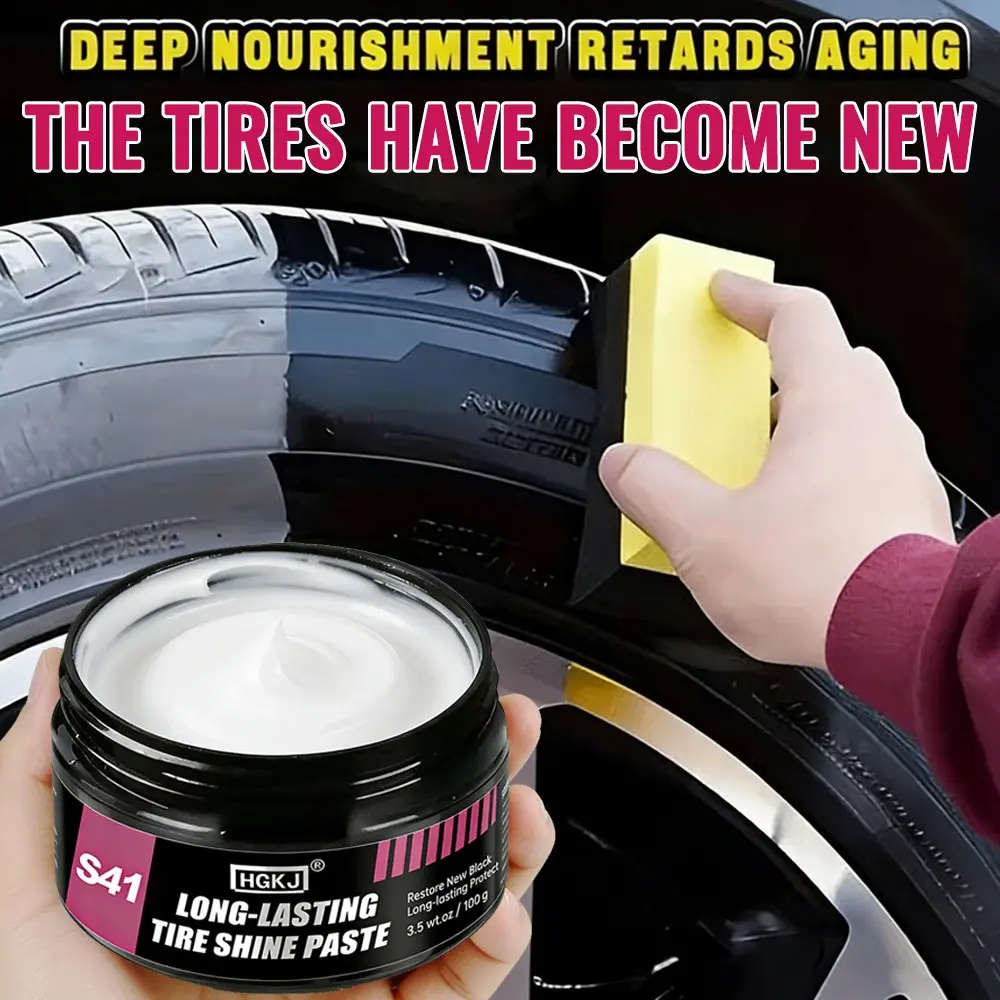Car Tire Shine - Premium Tire Gloss Paste for Rubber Wheel Refurbishing, Tire Coating & Polishing, Enhancing Brightness and Protection for Long-Lasting Shine, Glow, Enhancement, Maintenance, Shining