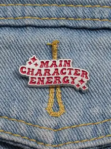 QIHOO 1PC Lyrics Enamel Pins Customized Main CHARACTER ENERGY Buckle Collar Emblem Jewelry