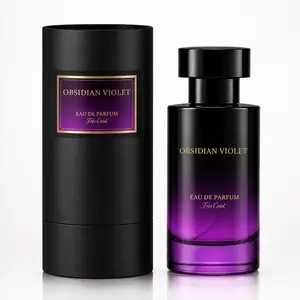 Fiss Creat Obsidian Violet Eau de Parfum Spray - Long-Lasting Floral Gourmand EDP, Aromatic Floral Jasmine Blend, Elegant Women's Fragrance, Perfumes for Women Ideal for Gifts