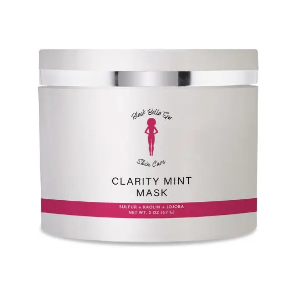 Black Bella Skincare Clarity Mint Mask - Sulfur Kaolin & Jojoba - 2 oz - Skin Care Product