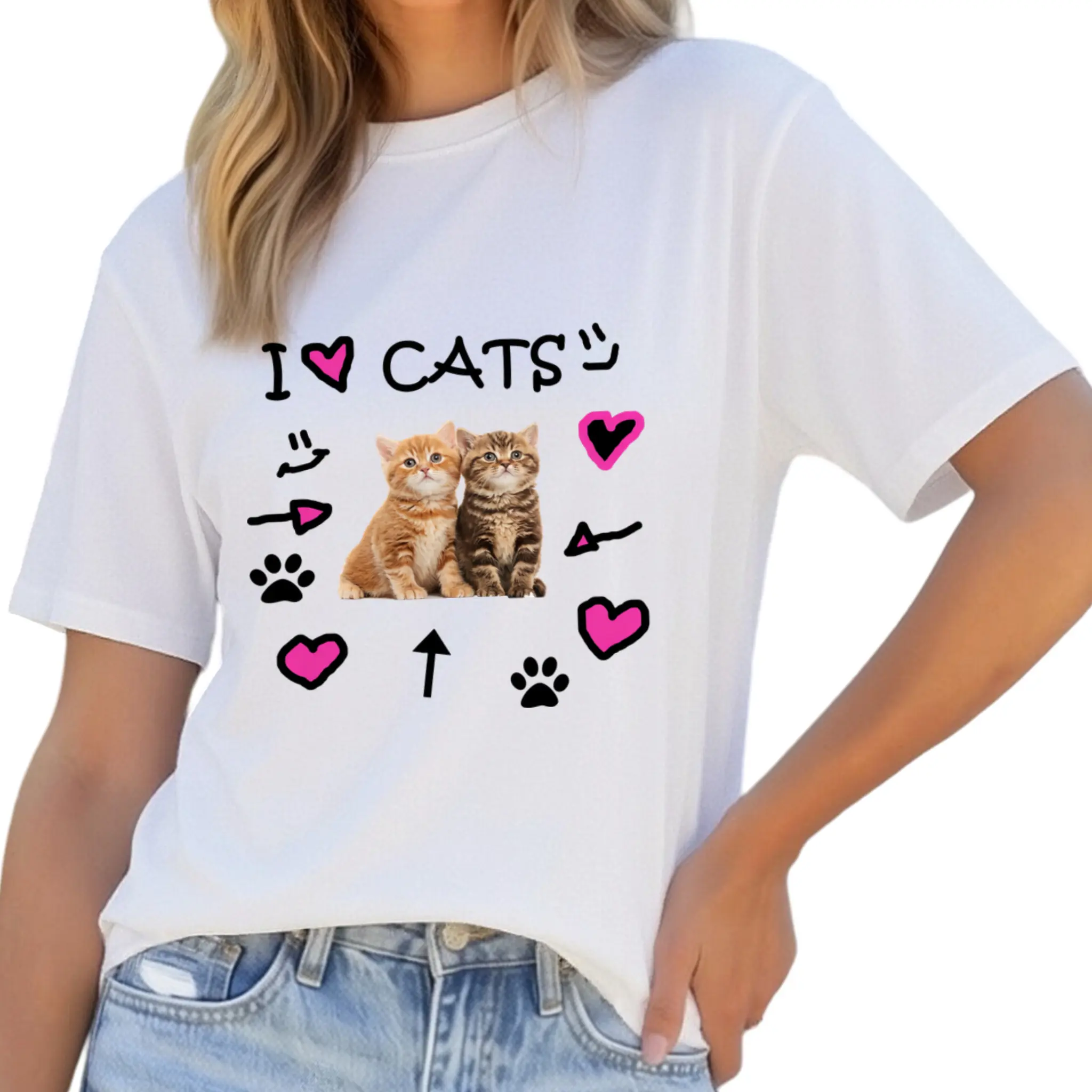 I Love Cats - I Love Kittens - Cat Lover T-Shirt Tee Shirt T-Shirt