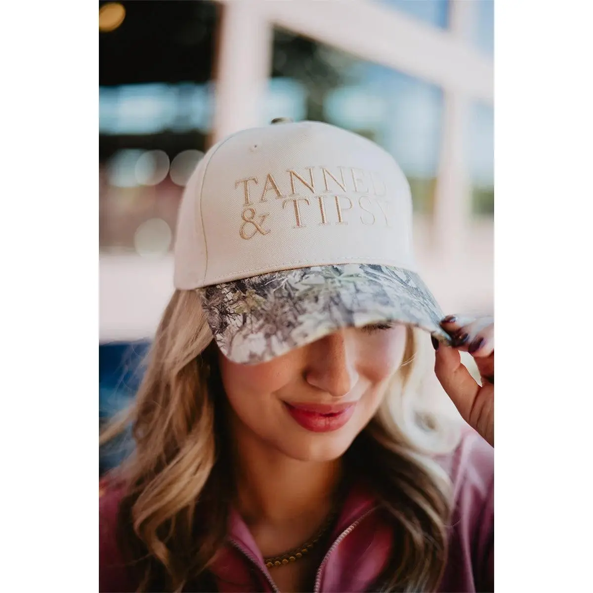Tanned & Tipsy Vintage Hat Embroidered Comfy - TikTok Shop display picture 2