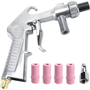 Sandblaster Kit Abrasive Sand Blasting Gun Rust Remove with Air Quick Adapter for Sandblast Cabinets
