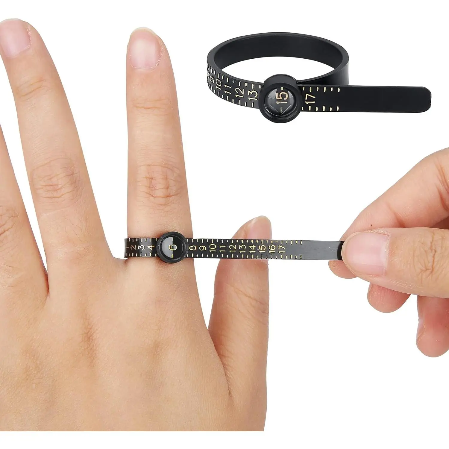 Upgraded Ring Sizer Measuring Set  Finger Size Gauge Measure Tool  Sizing Tools 1-17  Rings Size