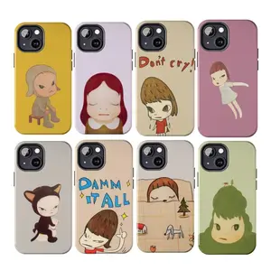 Cute Big Eyes Nara Anime Phone Cases, Kawaii Cartoon Style Phone Cover for iPhone 17 16 15 14 13 12 11, Samsung S25 - S21
