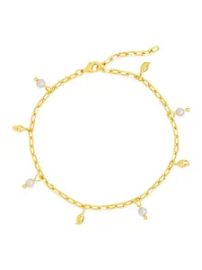 Beverly Pearl Shell Charm Anklet