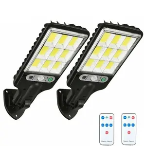 Solar Lights Outdoor, 6000 Lumens 108COB LED Solar Powered Motion Sensor Wall Lamp - IP65 Waterproof with Remote Control, Durable Security Light for Outside Wall, Garden, Yard, Porch (2 Pack)