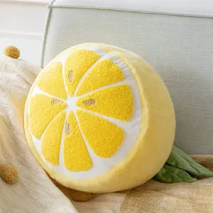 Phantoscope Fruit Shaped Pillows Series Lemon Shaped Throw Pillow, Fun Home Decor of Fruit Themed Shaped Cushions, Decorative Shaped Pillow