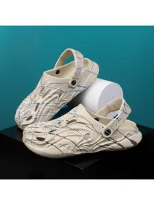 Marble pattern lightweight hole shoes men 's anti-skid wear-resistant beach shoes casual sandals