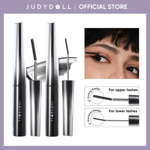 JUDYDOLL 3D Curling Eyelash Iron Mascara Set, Black & Brown, Curling, Lengthening, Long-Lasting, Waterproof, Smudge-Proof, 24-Hour Wear, Natural Extension And Thickening Effect, Ultra Fine Volumizing Mascara, Cosmetics, Valentines Day Gift, New Year