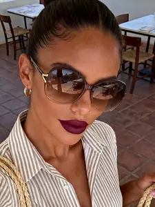 Women's Square Frame Wrap Modern Trendy Sunglasses, Casual Versatile Design, Elegant and Stylish, Perfect for Daily Wear