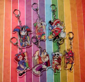 Fanmade The Amazing Digital Circus Acrylic Charm Keychains, Gift For Her