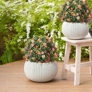 2Pack Artificial  Daisy  Flowers UV - Resistant Garden & Home Decoration Decorative Balls for Doorway & Garden