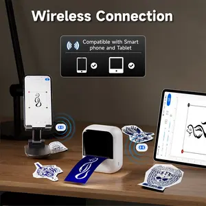 Mini Portable Thermal Tattoo Printer, Wireless Tattoo Template Maker, Quick Clear Transfer, Inkless, Ideal for Tattoo Studio & Home DIY