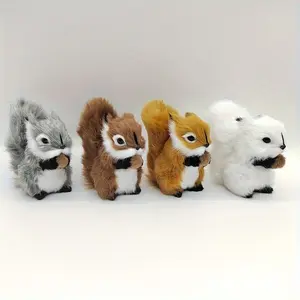 Charming Squirrel Plush Ornament - Versatile Indoor/Outdoor Decor for Home, Office, and Bookshelf, Squirrel Decor, Christmas, Simulation