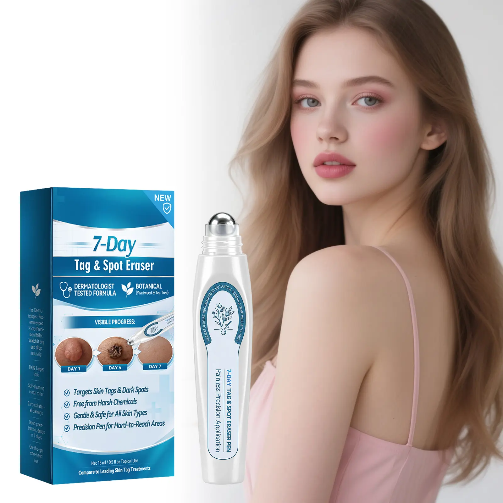 AMZ Skin Care Roll-On Pen Gentle Cleansing for the Body, Especially Soft and Smooth Local Skin, Convenient Care Pen