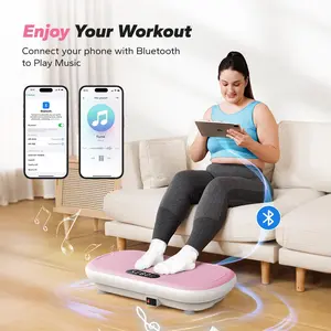 Multi-Speed  Vibration Plate Exercise Machine,440lbs Weight Capacity, Bluetooth Remote Control, 4 Workout Modes Home Gym Fitness Equipment