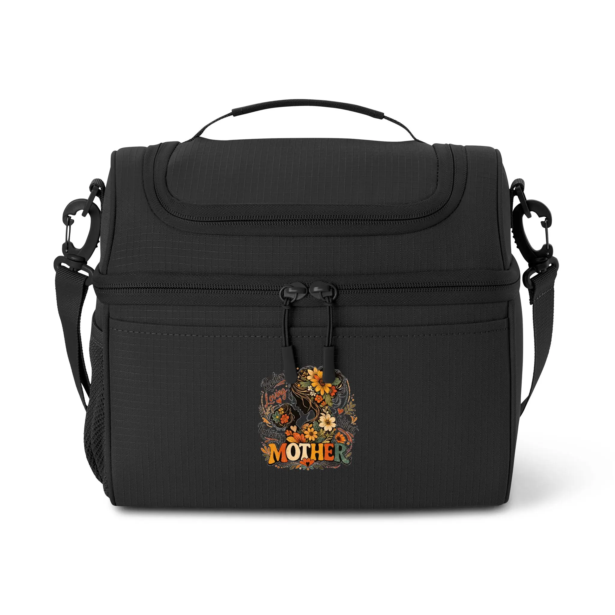 Floral 'Mother' Typography Cooler Bag | Sunflower Bouquet Insulated Cooler